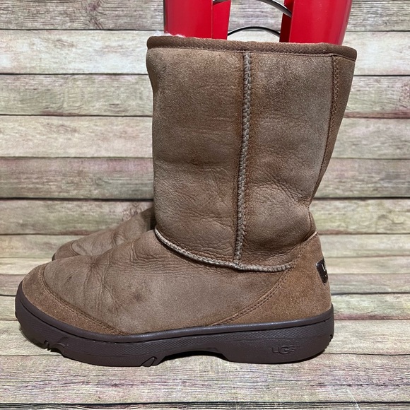 Ugg Brown Suede Ultra Short Boots - Picture 1 of 9